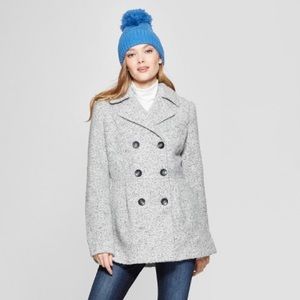 Women’s 6 button double pleated pea coat